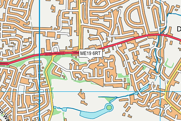 ME19 6RT map - OS VectorMap District (Ordnance Survey)