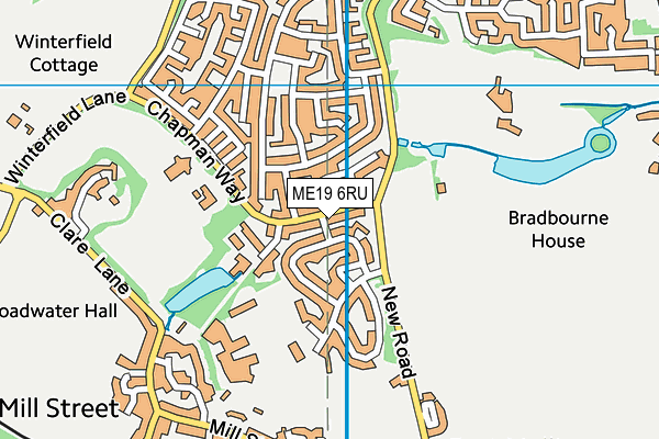 ME19 6RU map - OS VectorMap District (Ordnance Survey)
