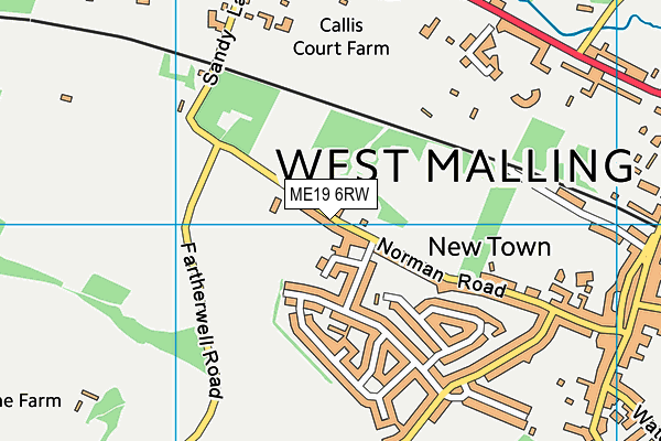 ME19 6RW map - OS VectorMap District (Ordnance Survey)