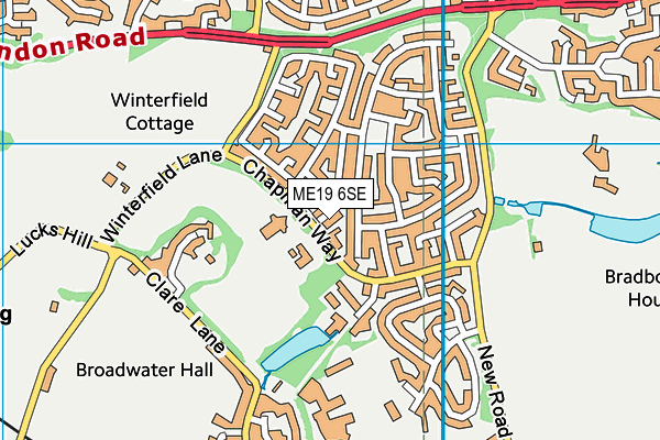 ME19 6SE map - OS VectorMap District (Ordnance Survey)