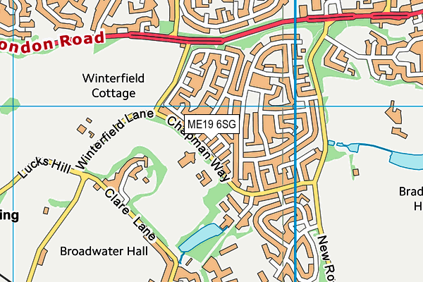 ME19 6SG map - OS VectorMap District (Ordnance Survey)