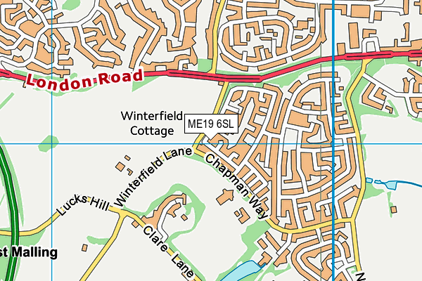 ME19 6SL map - OS VectorMap District (Ordnance Survey)