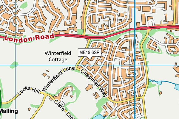 ME19 6SP map - OS VectorMap District (Ordnance Survey)