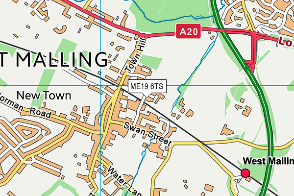 ME19 6TS map - OS VectorMap District (Ordnance Survey)