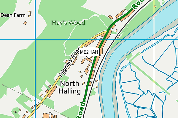 ME2 1AH map - OS VectorMap District (Ordnance Survey)