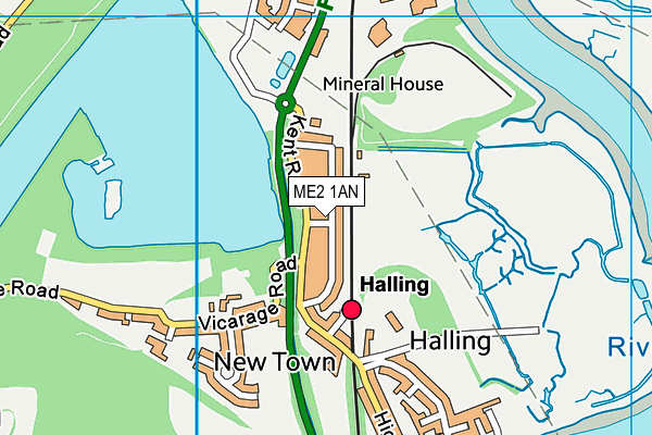 ME2 1AN map - OS VectorMap District (Ordnance Survey)
