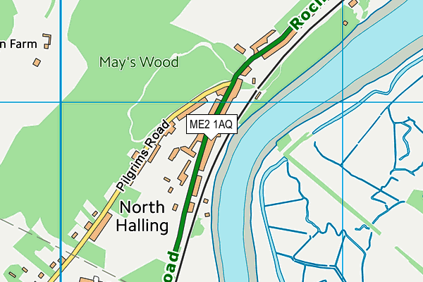 ME2 1AQ map - OS VectorMap District (Ordnance Survey)