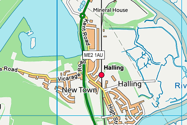 ME2 1AU map - OS VectorMap District (Ordnance Survey)