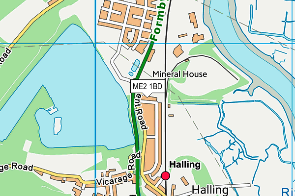 ME2 1BD map - OS VectorMap District (Ordnance Survey)
