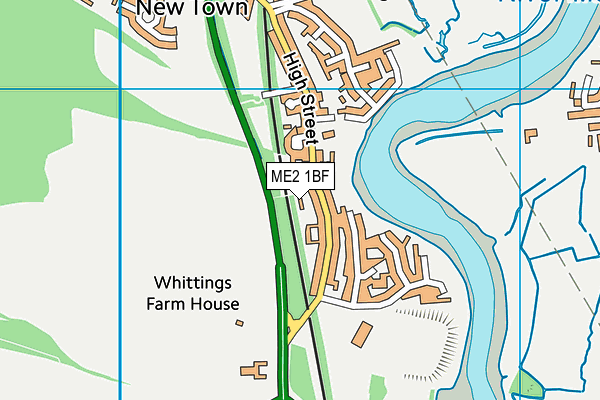 ME2 1BF map - OS VectorMap District (Ordnance Survey)