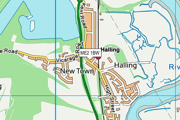 ME2 1BW map - OS VectorMap District (Ordnance Survey)