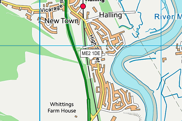 ME2 1DE map - OS VectorMap District (Ordnance Survey)