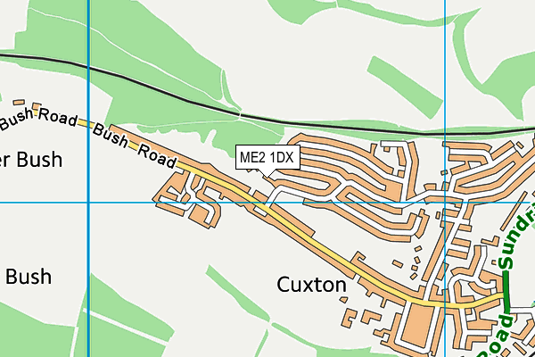 ME2 1DX map - OS VectorMap District (Ordnance Survey)