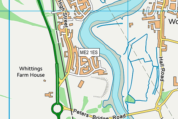 ME2 1ES map - OS VectorMap District (Ordnance Survey)