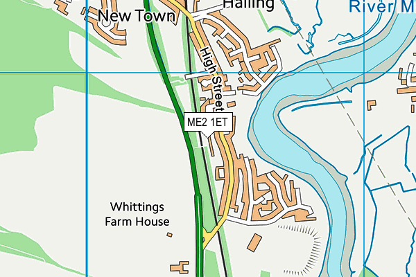 ME2 1ET map - OS VectorMap District (Ordnance Survey)