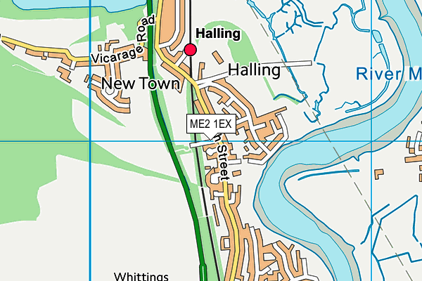 ME2 1EX map - OS VectorMap District (Ordnance Survey)