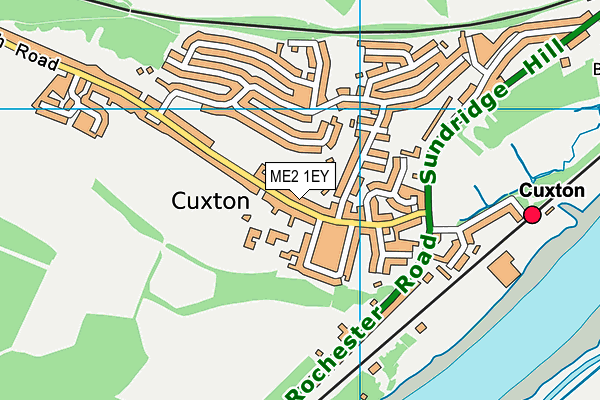 Cuxton Community Junior School map (ME2 1EY) - OS VectorMap District (Ordnance Survey)