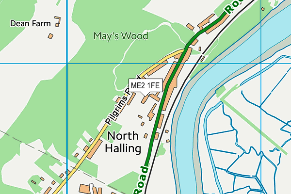 ME2 1FE map - OS VectorMap District (Ordnance Survey)