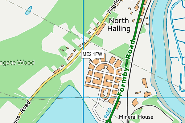 ME2 1FW map - OS VectorMap District (Ordnance Survey)