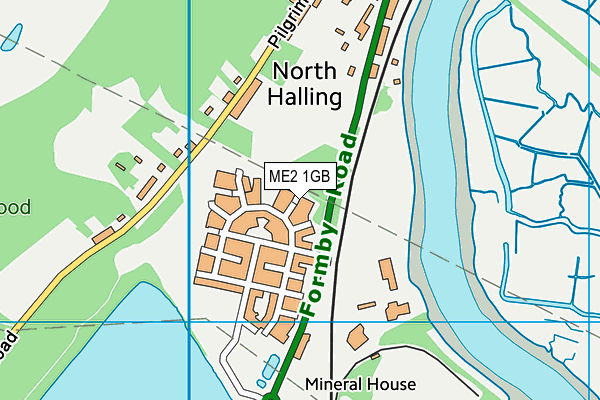 ME2 1GB map - OS VectorMap District (Ordnance Survey)