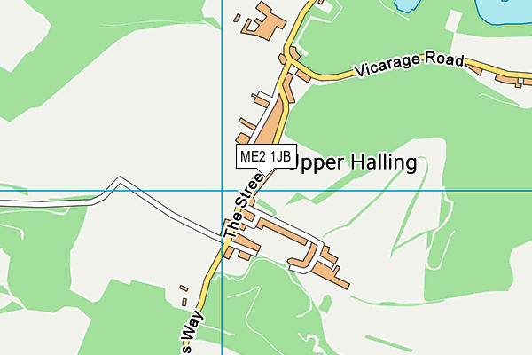 Upper Halling Recreation Ground map (ME2 1JB) - OS VectorMap District (Ordnance Survey)