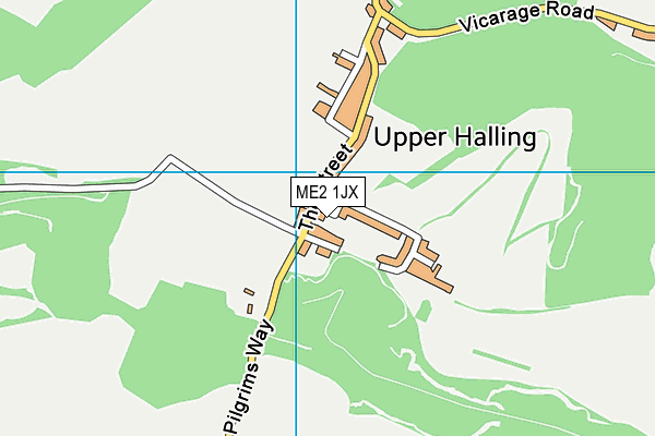 ME2 1JX map - OS VectorMap District (Ordnance Survey)