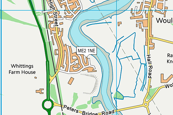 ME2 1NE map - OS VectorMap District (Ordnance Survey)