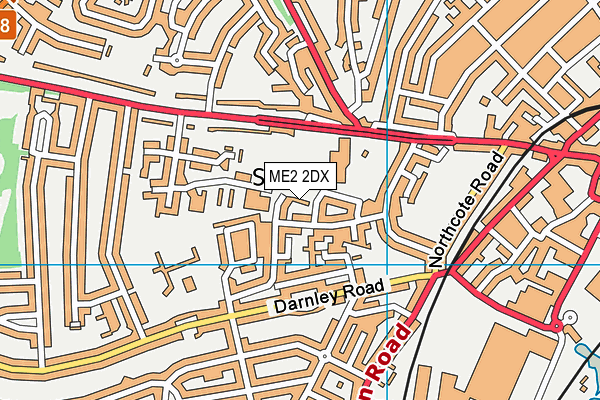 ME2 2DX map - OS VectorMap District (Ordnance Survey)