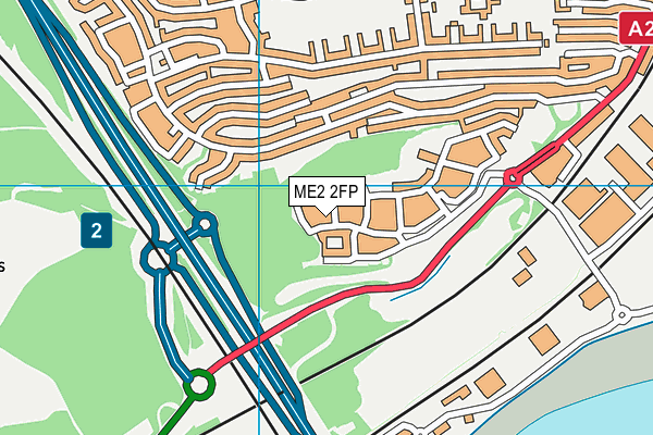 ME2 2FP map - OS VectorMap District (Ordnance Survey)