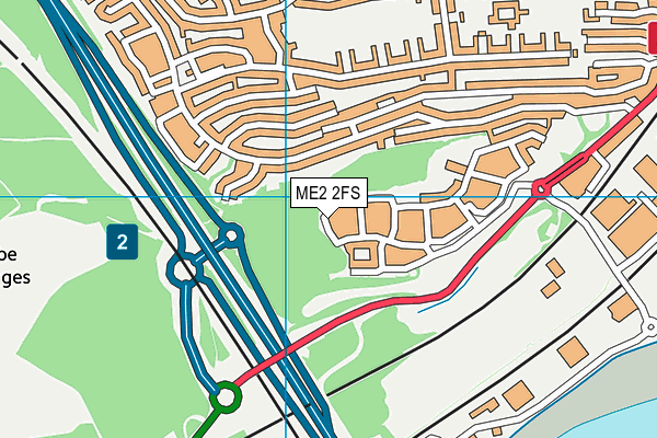 ME2 2FS map - OS VectorMap District (Ordnance Survey)