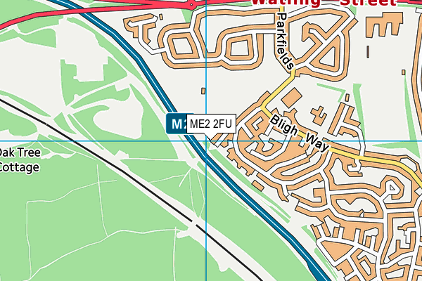 ME2 2FU map - OS VectorMap District (Ordnance Survey)
