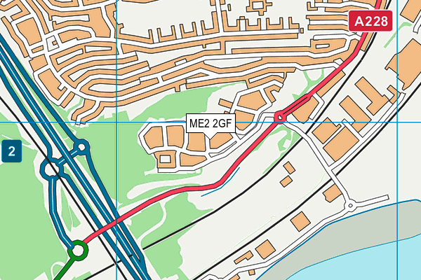 ME2 2GF map - OS VectorMap District (Ordnance Survey)