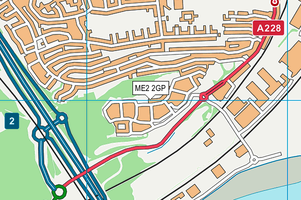 ME2 2GP map - OS VectorMap District (Ordnance Survey)