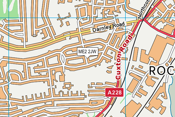 ME2 2JW map - OS VectorMap District (Ordnance Survey)