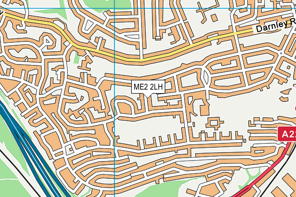 ME2 2LH map - OS VectorMap District (Ordnance Survey)