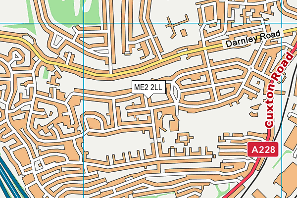 ME2 2LL map - OS VectorMap District (Ordnance Survey)