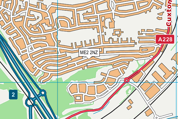 ME2 2NZ map - OS VectorMap District (Ordnance Survey)