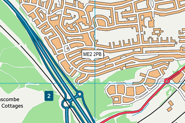 ME2 2PB map - OS VectorMap District (Ordnance Survey)