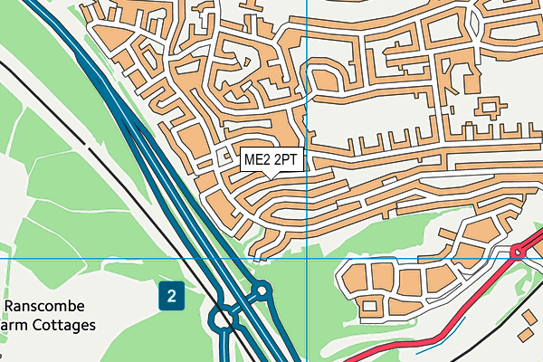 ME2 2PT map - OS VectorMap District (Ordnance Survey)