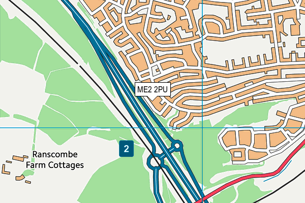 ME2 2PU map - OS VectorMap District (Ordnance Survey)