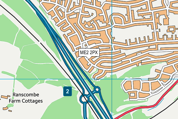 ME2 2PX map - OS VectorMap District (Ordnance Survey)