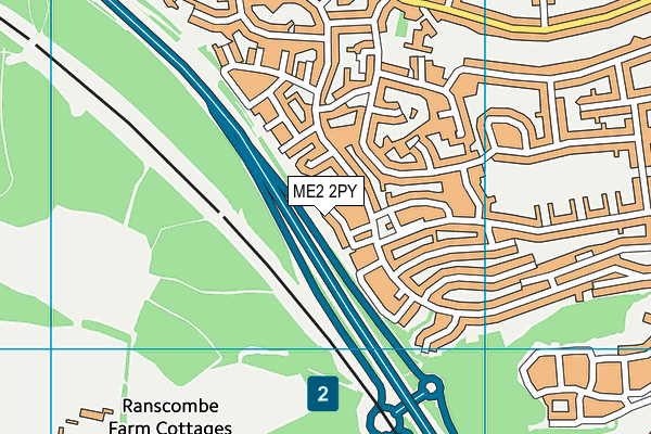 ME2 2PY map - OS VectorMap District (Ordnance Survey)