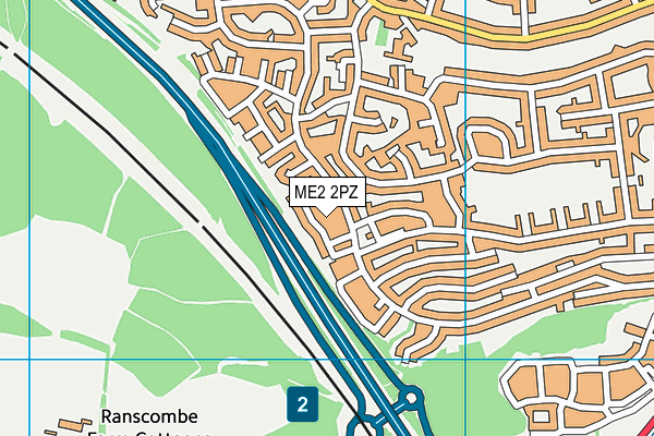 ME2 2PZ map - OS VectorMap District (Ordnance Survey)