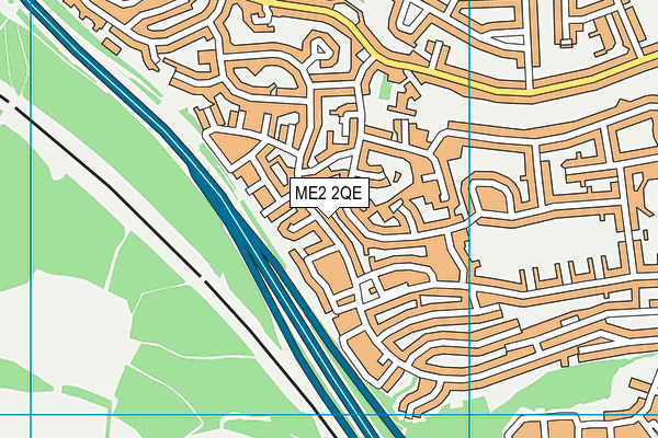 ME2 2QE map - OS VectorMap District (Ordnance Survey)