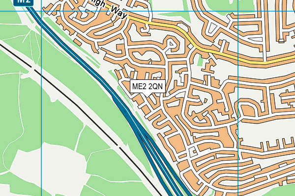 ME2 2QN map - OS VectorMap District (Ordnance Survey)