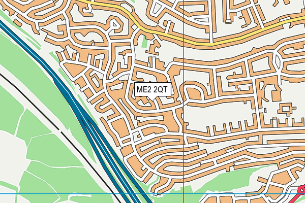 ME2 2QT map - OS VectorMap District (Ordnance Survey)