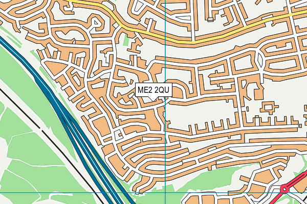 ME2 2QU map - OS VectorMap District (Ordnance Survey)