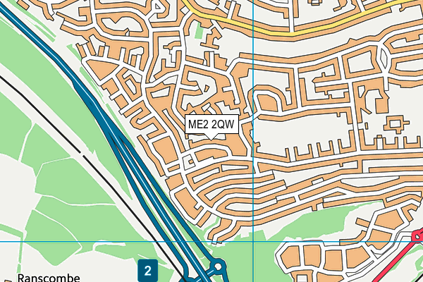 ME2 2QW map - OS VectorMap District (Ordnance Survey)