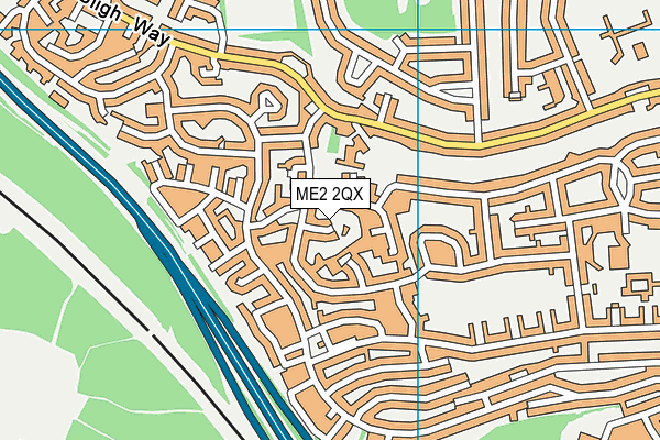 ME2 2QX map - OS VectorMap District (Ordnance Survey)