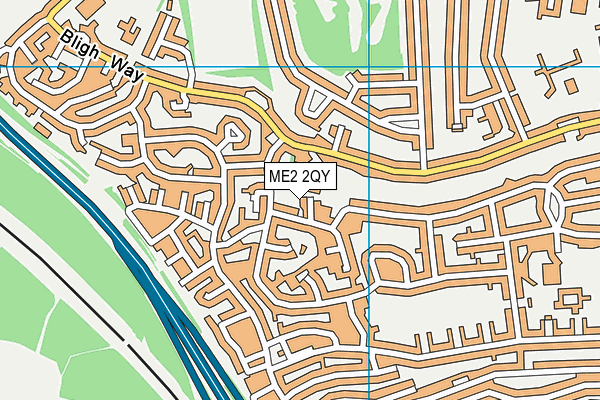ME2 2QY map - OS VectorMap District (Ordnance Survey)